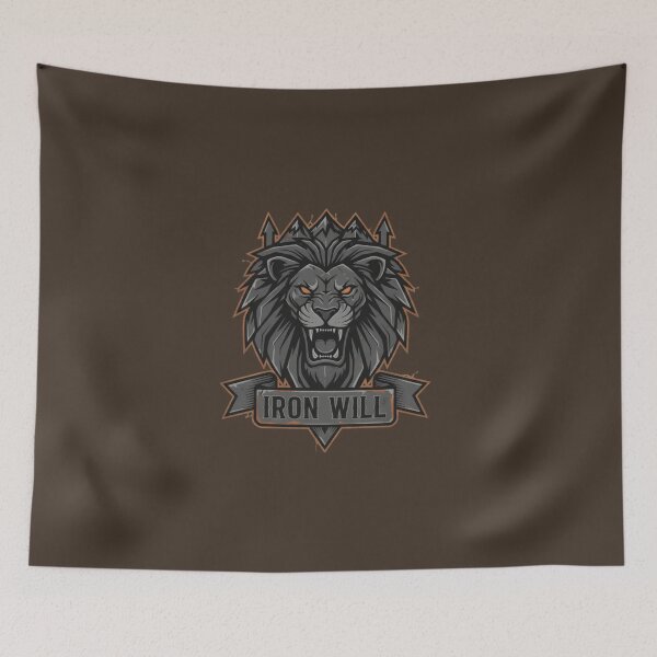 Item preview, Iron Will – The Fierce Lion, Symbol of Strength and Determination designed and sold by Studio Yvonne .