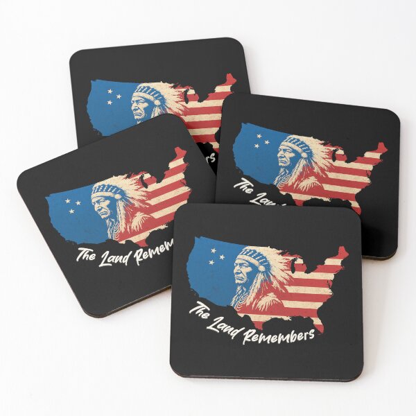 Item preview, United States Map with Native American Chief and Patriotic Design designed and sold by portokalis.