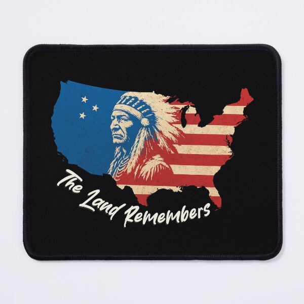Item preview, United States Map with Native American Chief and Patriotic Design designed and sold by portokalis.