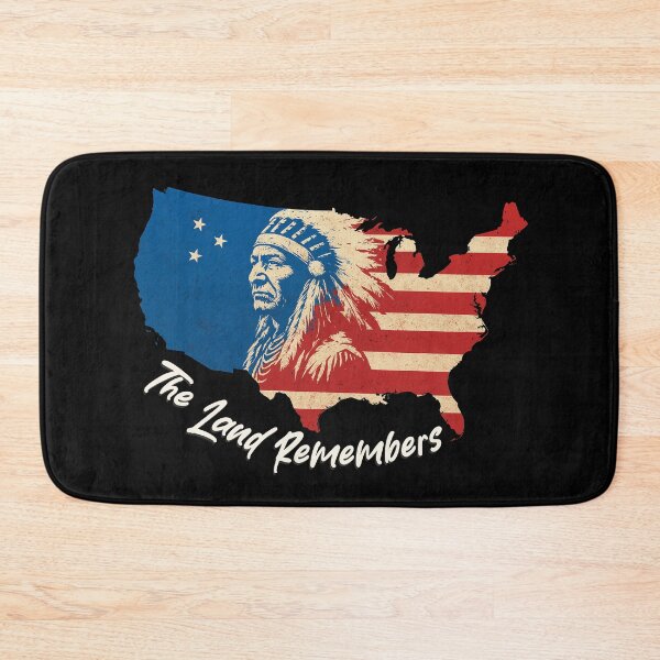 Item preview, United States Map with Native American Chief and Patriotic Design designed and sold by portokalis.