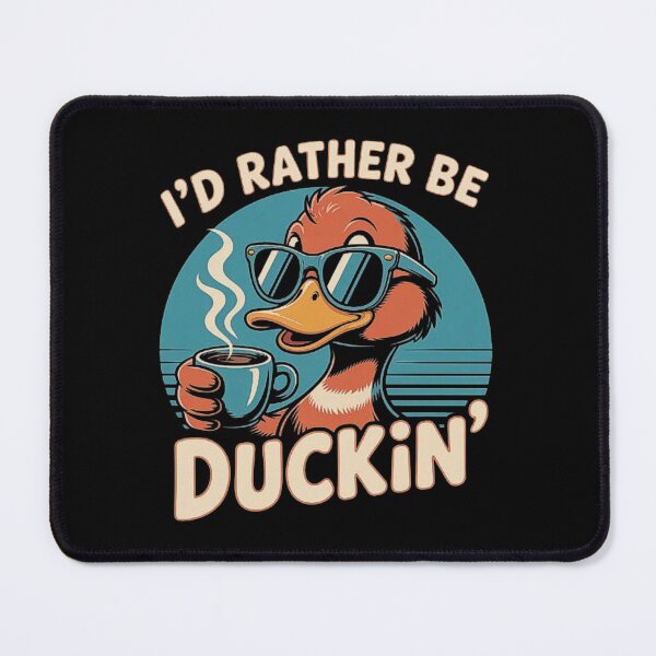 Item preview, Funny Cool Duck Drinking Coffee Retro Duckin Design designed and sold by love3617.