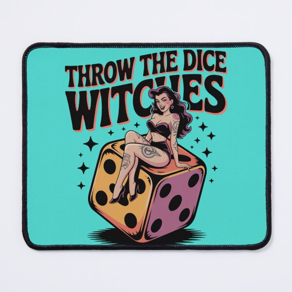 Item preview, Throw The Dice Witches – Pin-Up Witch Gamer Halloween Design designed and sold by RDRdesign.