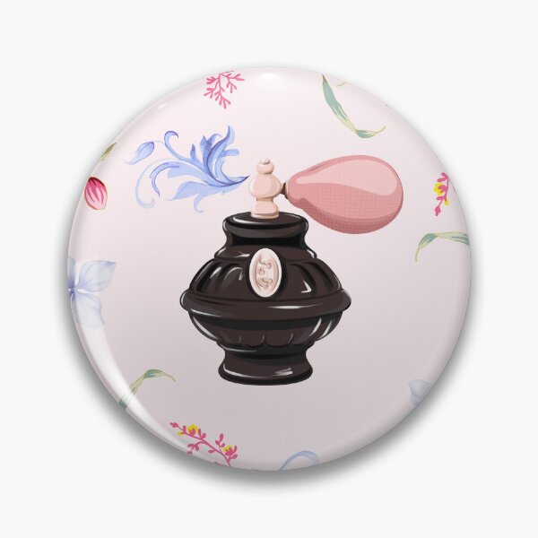 Artikelvorschau, Rosa und lila Parfümflasche im Chinoiserie-Stil entworfen und verkauft von Sculpted Soul.