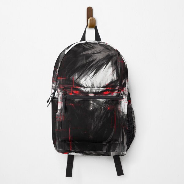 Item preview, Cyberpunk anime ninja glitch red eyes designed and sold by Lykaon Art.