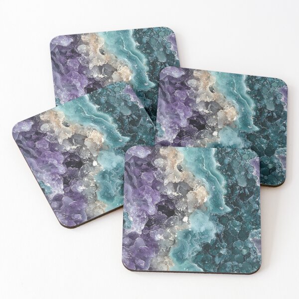 Item preview, Violet and Turquoise Gemstone Texture designed and sold by DigitaICraft.