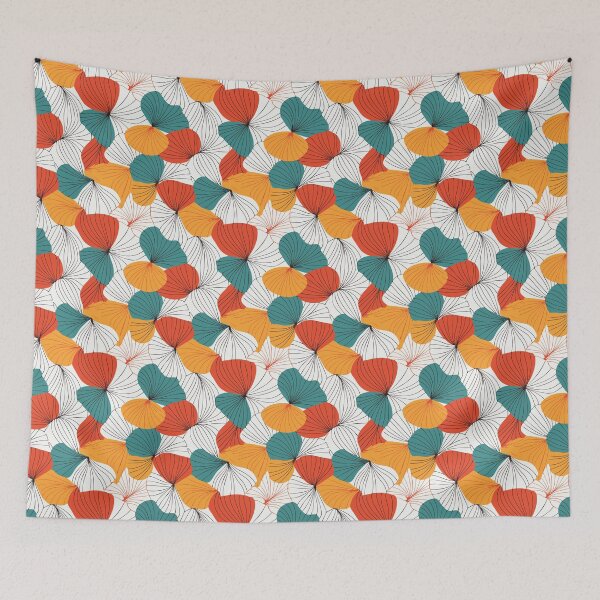 Item preview, hand-drawn flower abstract line pattern designed and sold by ibi2444.