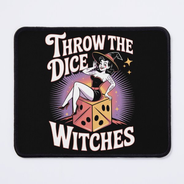 Item preview, Throw The Dice Witches – Pin-Up Witch Gamer Halloween Design designed and sold by RDRdesign.