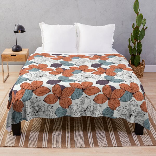 Item preview, hand-drawn flower abstract line pattern designed and sold by ibi2444.