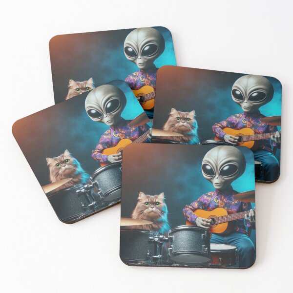 Item preview, Alien and cute cat  designed and sold by Dogandesighn.