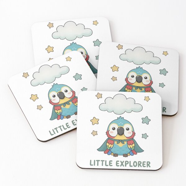 Item preview, Whimsical Little Explorer Parrot Illustration designed and sold by RGShirtWorks.