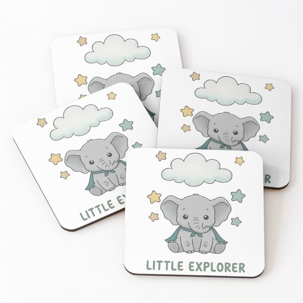 Item preview, Cute Little Explorer Elephant with Stars designed and sold by RGShirtWorks.