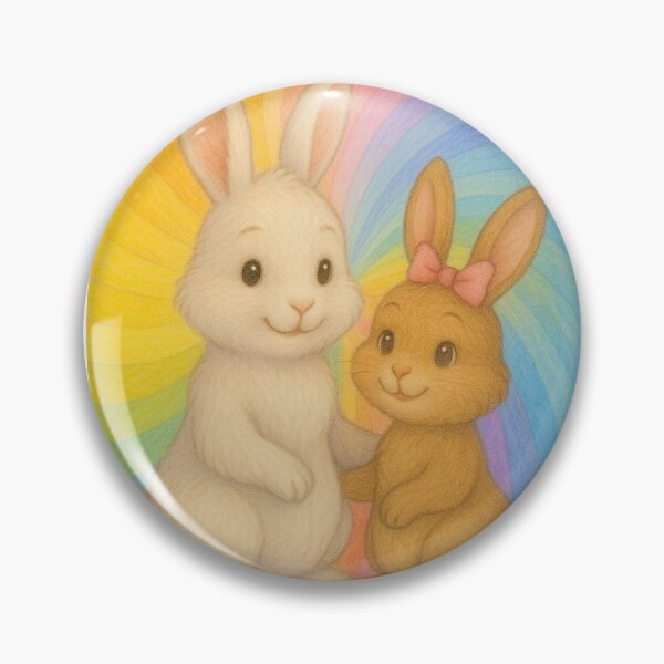 Item preview, IT: Piumino e Piumina – Coniglietti Arcobaleno dell’Amicizia EN: Piumino and Piumina – Rainbow Bunnies of Friendship designed and sold by JettolaAndC.