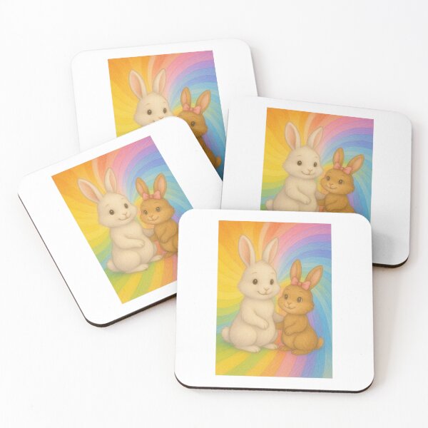 Item preview, IT: Piumino e Piumina – Coniglietti Arcobaleno dell’Amicizia EN: Piumino and Piumina – Rainbow Bunnies of Friendship designed and sold by JettolaAndC.