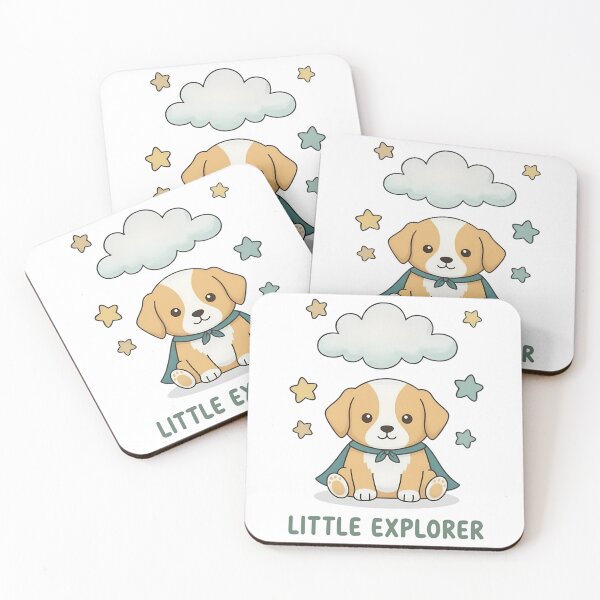 Item preview, Cute Cartoon Puppy Explorer with Cloud and Stars designed and sold by RGShirtWorks.
