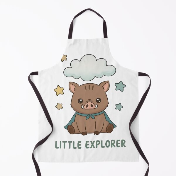 Item preview, Cute Wild Boar Little Explorer with Cloud and Stars designed and sold by ML-Media.