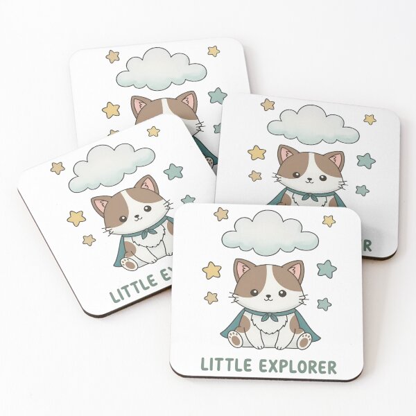 Item preview, Little Explorer Cat with Cloud and Stars designed and sold by RGShirtWorks.