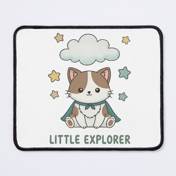 Item preview, Little Explorer Cat with Cloud and Stars designed and sold by RGShirtWorks.