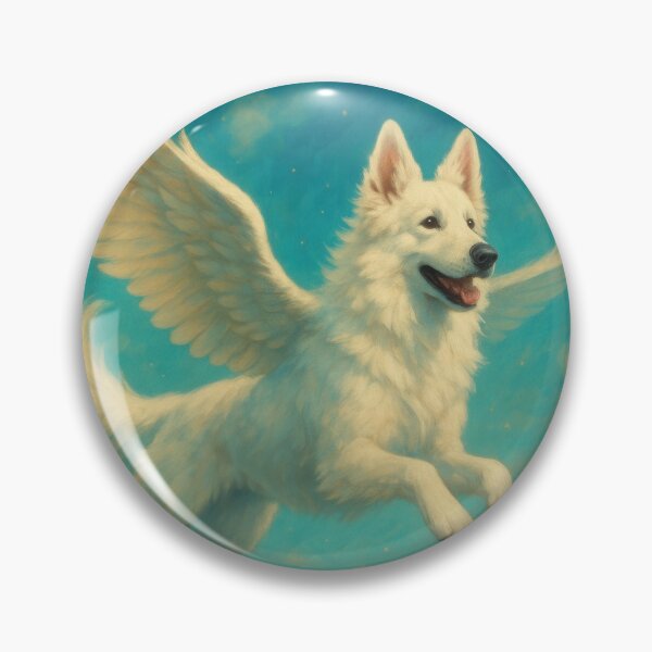 Item preview,  Surreal Swiss Shepherd Flying Fantasy Poster designed and sold by Flying Doggo.