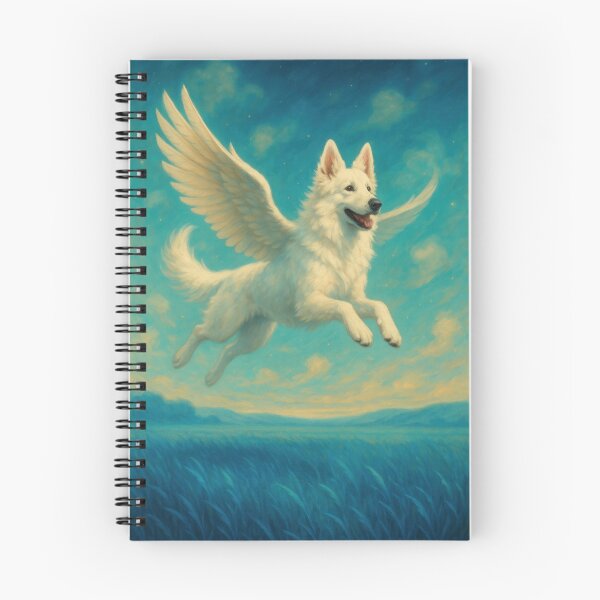 Item preview,  Surreal Swiss Shepherd Flying Fantasy Poster designed and sold by Flying Doggo.