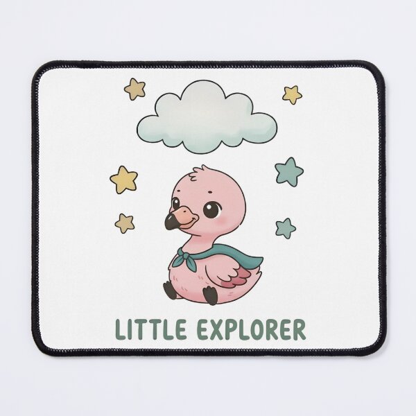 Item preview, Little Explorer Flamingo with Cloud and Stars Illustration designed and sold by ML-Media.