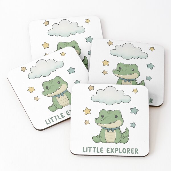 Item preview, Little Explorer Alligator with Stars and Cloud designed and sold by RGShirtWorks.
