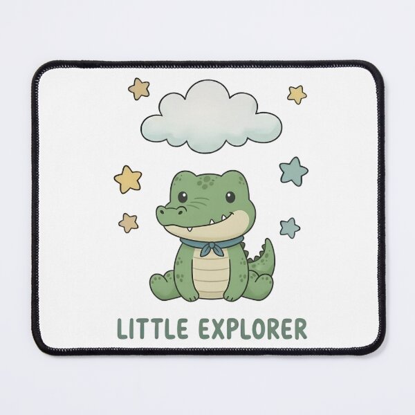 Item preview, Little Explorer Alligator with Stars and Cloud designed and sold by RGShirtWorks.