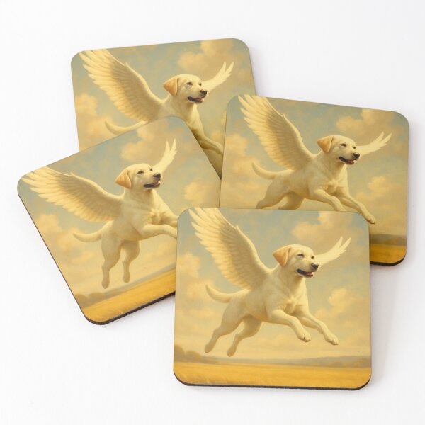 Item preview, Surreal Labrador Retriever Flying Fantasy Poster designed and sold by Flying Doggo.