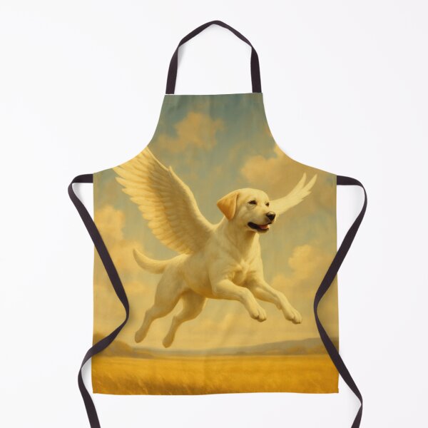 Item preview, Surreal Labrador Retriever Flying Fantasy Poster designed and sold by Flying Doggo.
