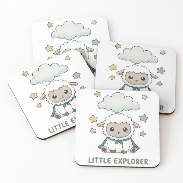 Item preview, Little Explorer Sheep with Stars designed and sold by RGShirtWorks.