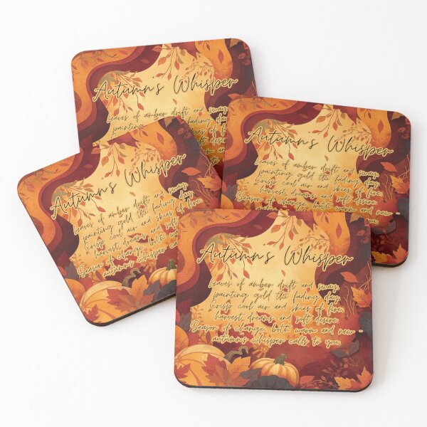 Item preview, Autumn Harmony Poem – Fluid Nature in Warm Colors designed and sold by ArtBySylvia.