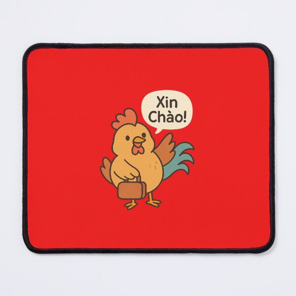 Item preview, Xin Chào Vietnamese Rooster Cartoon Design designed and sold by CatoVerres.