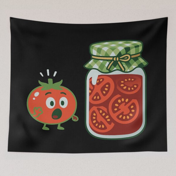 Artikelvorschau, Lustige Tomatenüberraschung: Ein Glas geschnittene Tomaten entworfen und verkauft von Colorfulman.