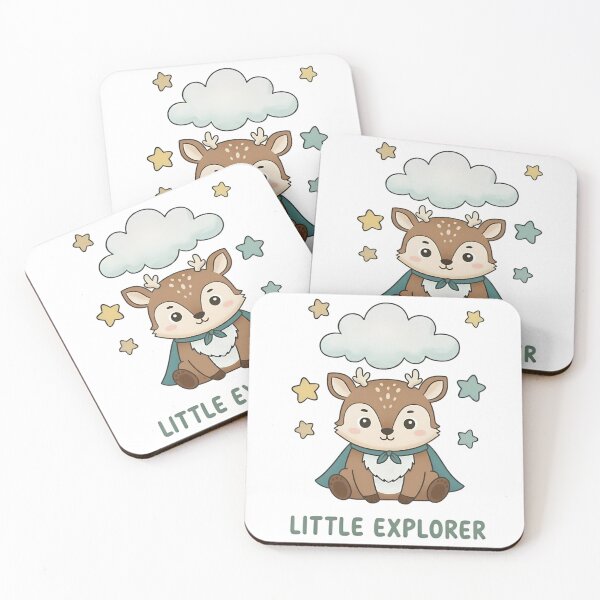 Item preview, Cute Little Explorer Deer Illustration designed and sold by RGShirtWorks.