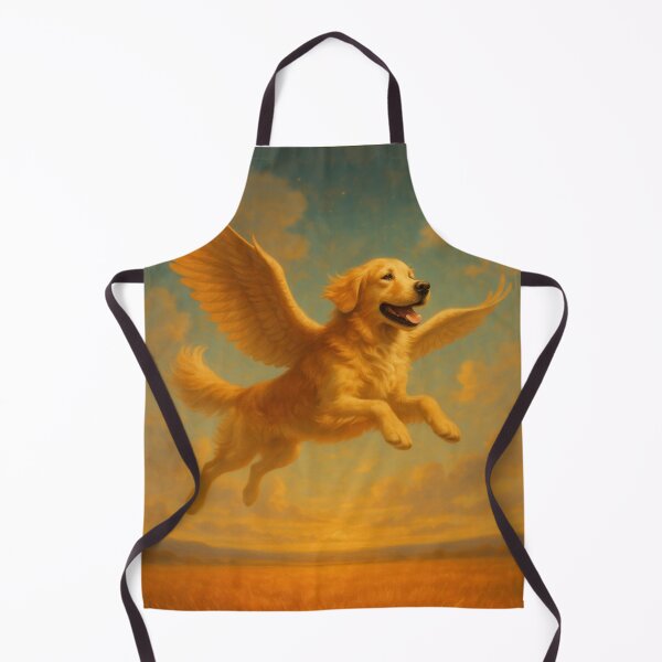 Item preview, Surreal Golden Retriever Flying Fantasy Poster designed and sold by Flying Doggo.