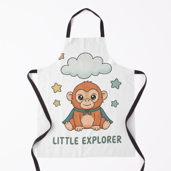 Item preview, Little Explorer Monkey with Cloud and Stars designed and sold by ML-Media.