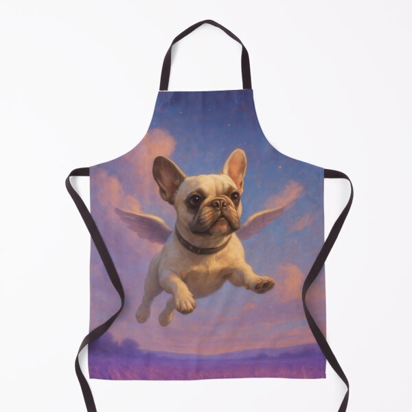 Item preview, Surreal French Bulldog Flying Fantasy Poster designed and sold by Flying Doggo.
