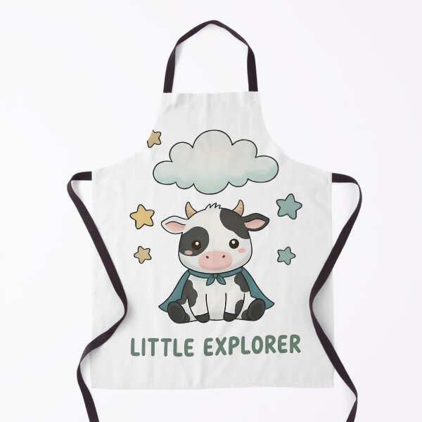 Item preview, Adorable Cartoon Cow 'Little Explorer' with Stars and Cloud designed and sold by ML-Media.
