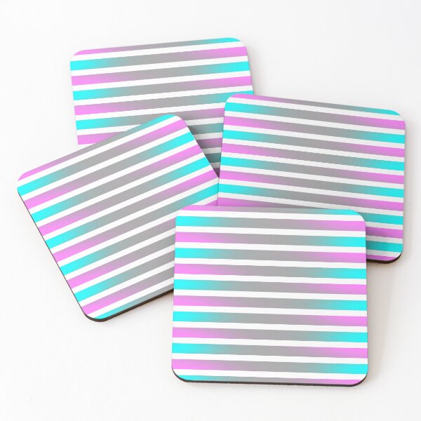 Item preview, Colorful Striped Pattern — Gray, Pink & Blue. Modern Geometric  designed and sold by InFrameVision.