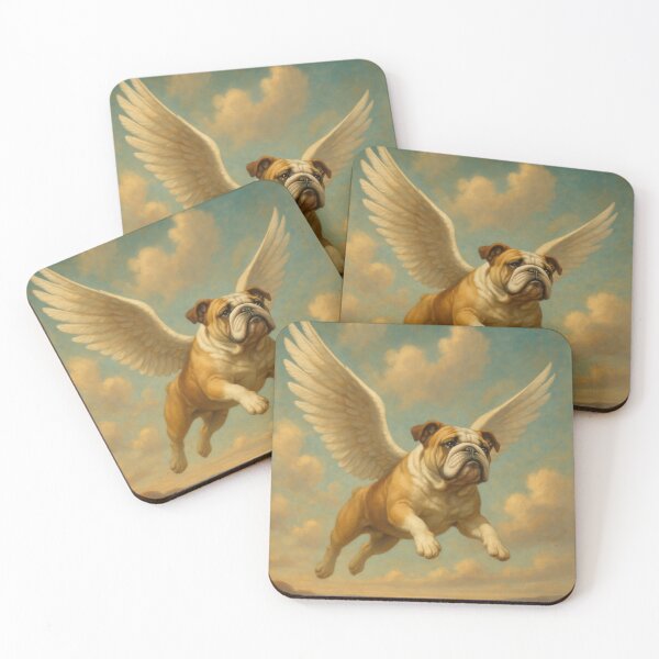 Item preview,  Surreal English Bulldog Flying Fantasy Poster designed and sold by Flying Doggo.