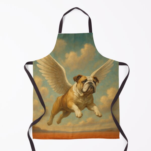 Item preview, Surreal English Bulldog Flying Fantasy Poster designed and sold by Flying Doggo.