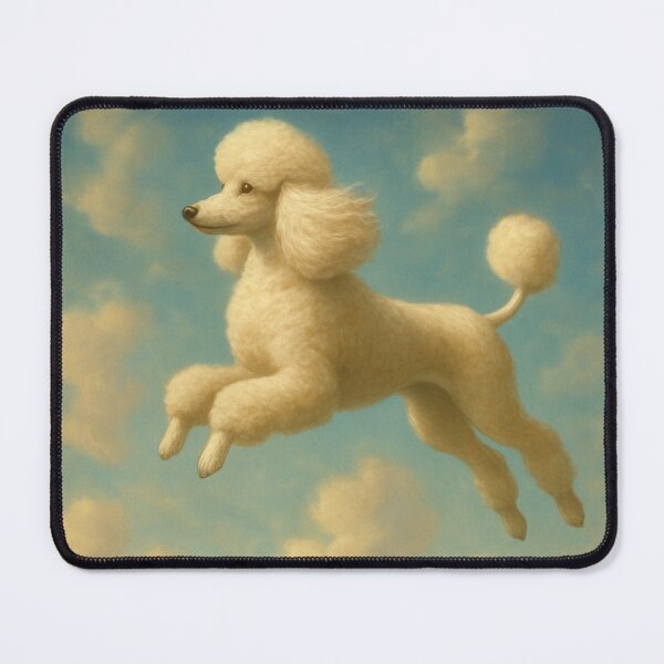 Item preview, Surreal Poodle Flying Dream Fantasy Poster designed and sold by Flying Doggo.