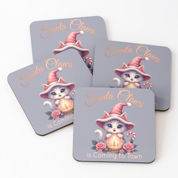 Item preview, Santa Claws is Coming to Town – Cute Christmas Cat Design designed and sold by LaLi-Designs.