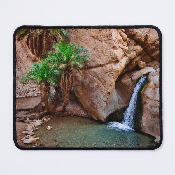 Item preview, Chebika Oasis Waterfall and Palm Trees – Tunisia Desert Landscape Photography designed and sold by RastislavS.