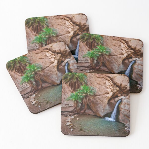 Item preview, Chebika Oasis Waterfall and Palm Trees – Tunisia Desert Landscape Photography designed and sold by RastislavS.