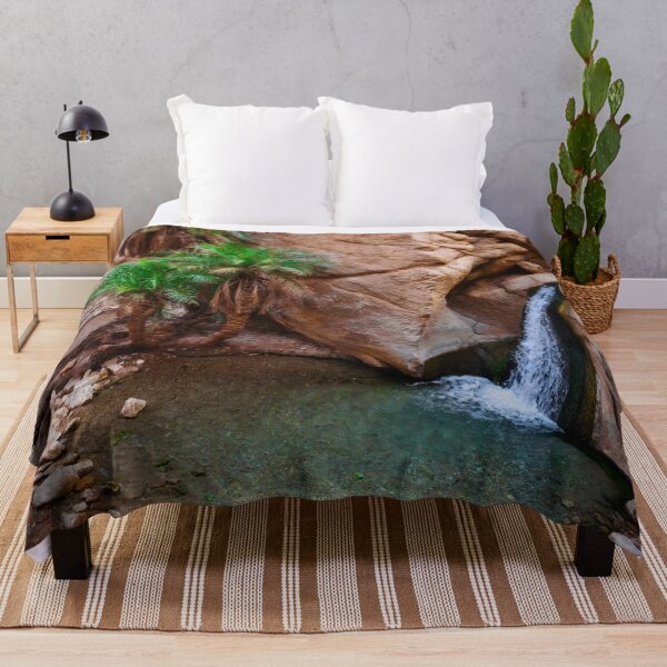 Item preview, Chebika Oasis Waterfall and Palm Trees – Tunisia Desert Landscape Photography designed and sold by RastislavS.