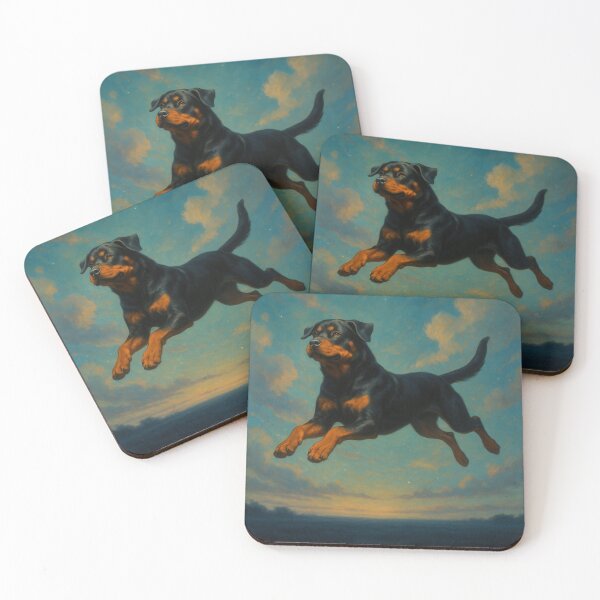 Item preview, Surreal Rottweiler Flying Fantasy Dream Poster designed and sold by Flying Doggo.