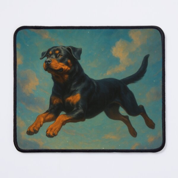 Item preview, Surreal Rottweiler Flying Fantasy Dream Poster designed and sold by Flying Doggo.