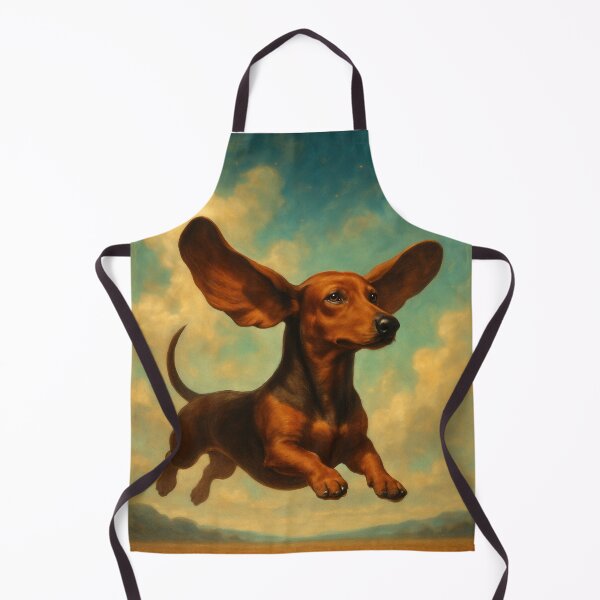 Item preview, Surreal Dachshund Flying Fantasy Dream Poster designed and sold by Flying Doggo.