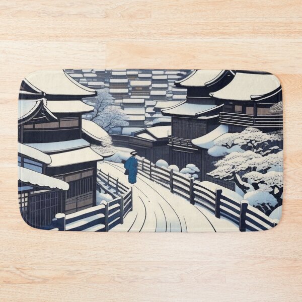 Item preview, Snowfall Over Edo – Japanese Ukiyo-e Winter Landscape Print designed and sold by Vandy Fullam.