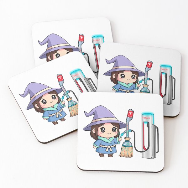 Item preview, Kawaii Witch Charging Tesla Broom designed and sold by ericvonberner.